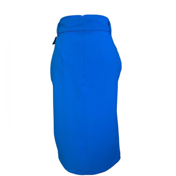 Ann Taylor NWT Electric Blue Belted Faux Wrap Skirt - Picture 2 of 6